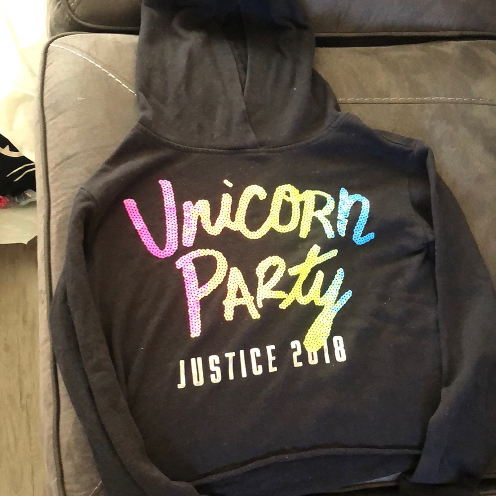 Girls Justice crop hoodie
